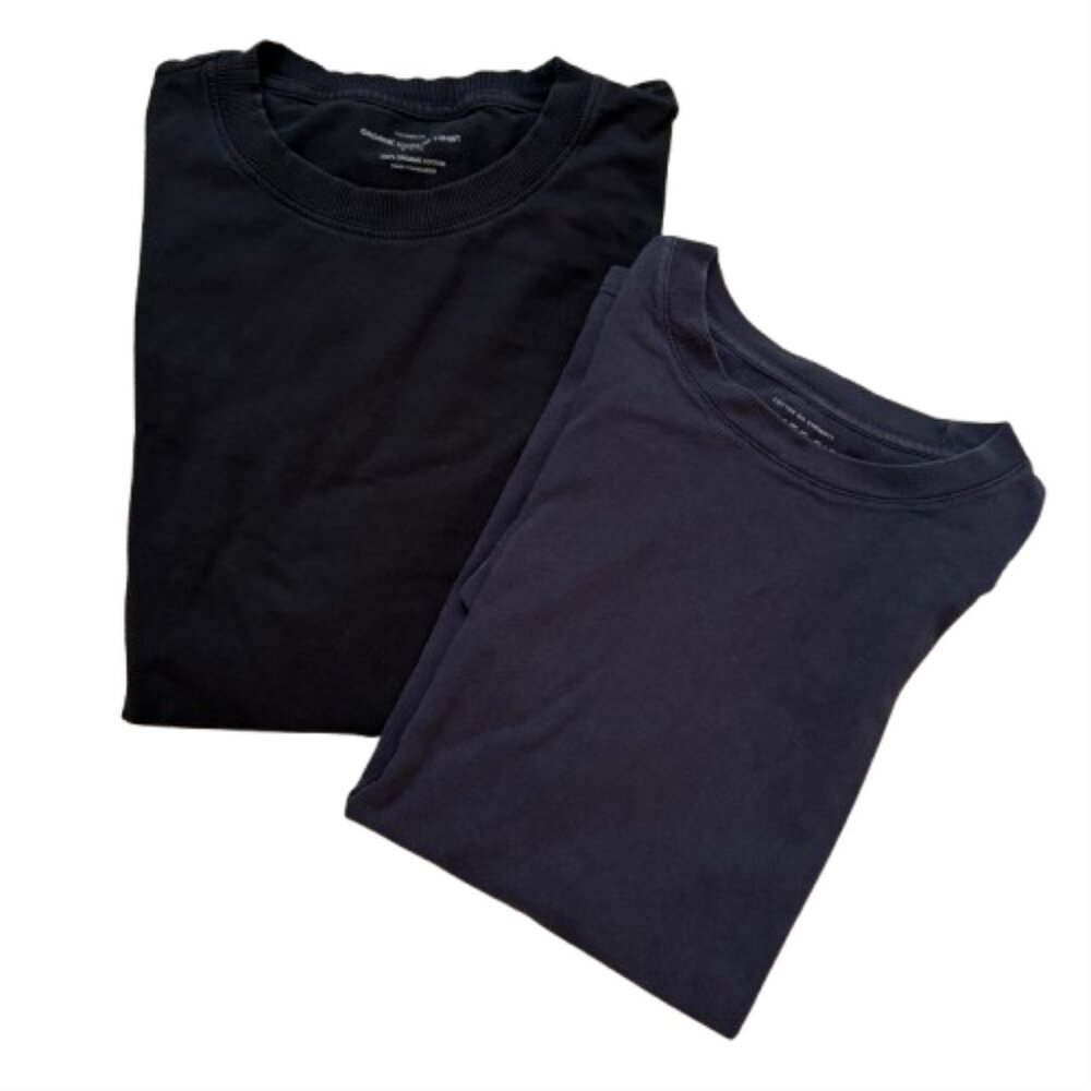 Cotton On Skate Fit Navy & Loose Fit Black t-shirts